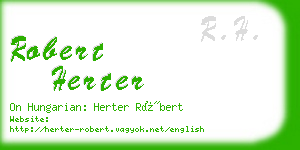 robert herter business card